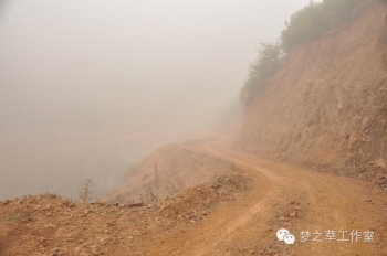 起霧了，原本美麗的霧氣卻暗含危險，把本來就十分曲折的道路變得更加危險重重。